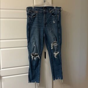 GAP Ripped Denim Jeans in Blue